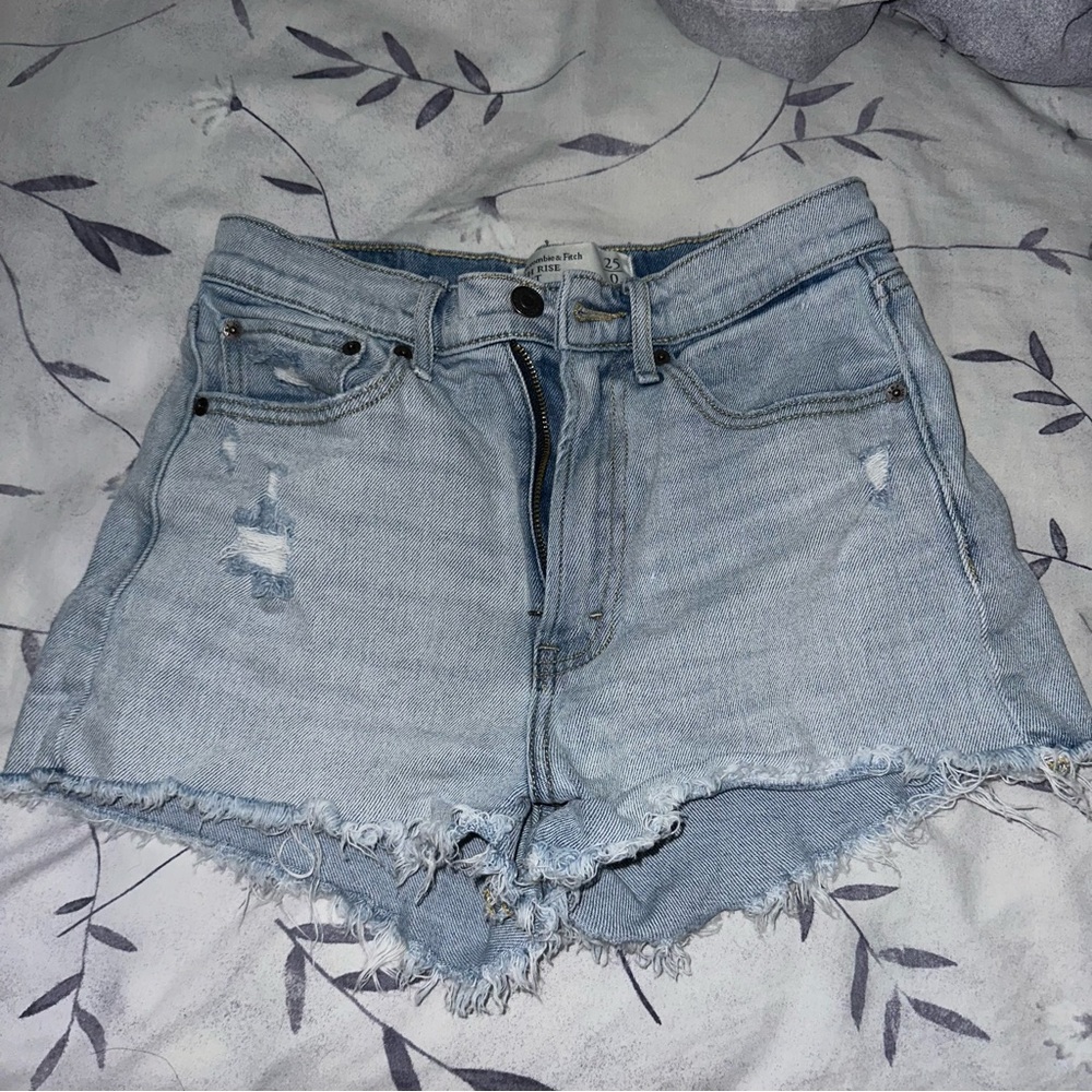 Abercrombie & Fitch High Waisted Denim Shorts